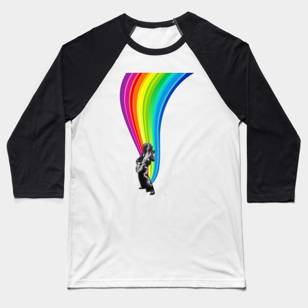 Rainbow Jimmy Baseball T-Shirt by rocknrolloutfitters
